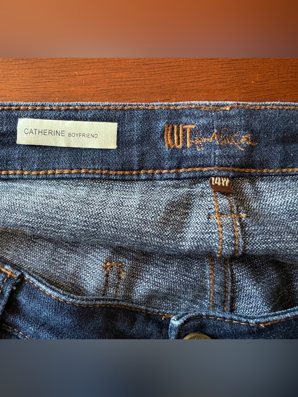 Kut from the Kloth Slim Straight Dark Indigo Jeans - Picture 6 of 8